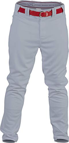 PRO 150 Series Game/Practice Baseball Pant, Youth, Solid Color, Full Length, Grey, Small
