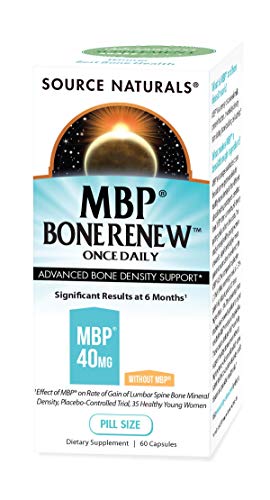 Source Naturals MBP Bone Renew – Milk Protein For Advanced Density Support – 60 Capsules