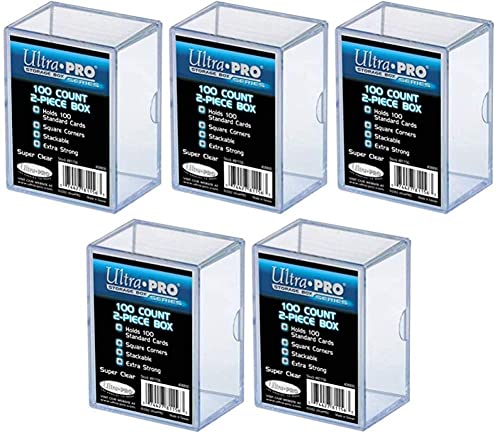 Ultra Pro Pack of 5 – 100 Count 2 Piece Storage Box
