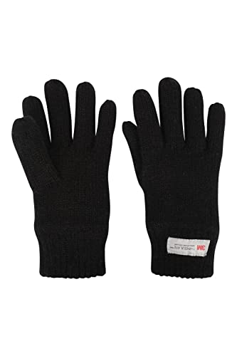 Mountain Warehouse Kids Knitted Thinsulate Thermal Gloves Black Small/Medium