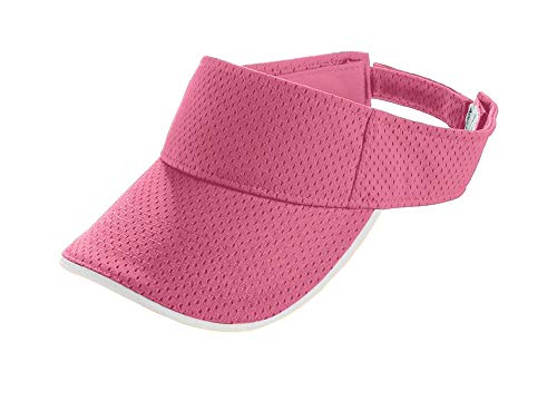 Augusta Sportswear Kids’ Athletic MESH Two-Color Visor OS Pink/White