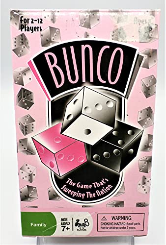 CARDINAL INDUSTRIES, Bunco Social Dice Game Complete Set,pink & black