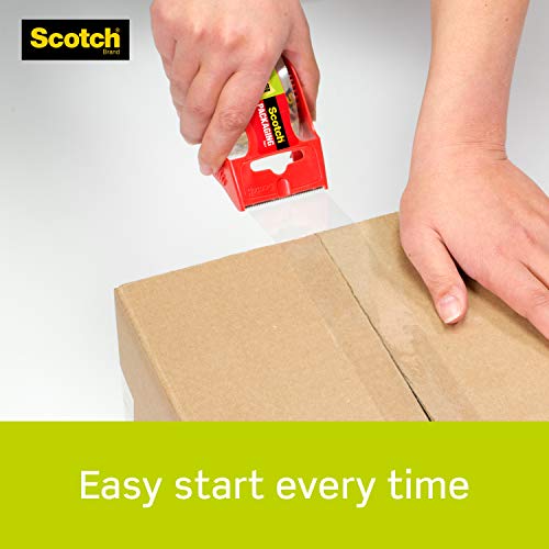 Scotch Sure Start Shipping Packaging Tape, 6 Packs of 6 Rolls with Dispenser, 1.88″ x 22.2 Yards, 2″ Core, Great for Packing, Shipping & Moving, Clear (145-6) | The Storepaperoomates Retail Market - Fast Affordable Shopping