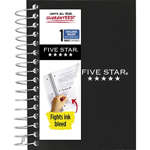 Five Star Fat Lil’ Spiral Notebook, College Ruled Paper, 5-1/2″ x 3-1/2″, 200 Sheets, Color Will Vary (45388)