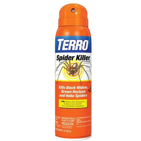TERRO T2302-6 Spider Killer Spray for Indoors and Outdoors – Kills Spiders, Ants, Roaches, Scorpions, Ticks, Silverfish, and Other Insects