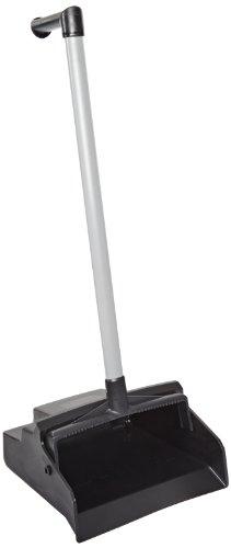 Impact 2602I LobbyMaster Plastic Lobby Dust Pan with “L” Grip Gray PVC Handle, 32″ Height x 12″ Width x 11″ Depth, Black
