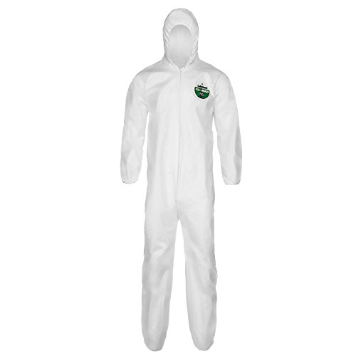 Lakeland MicroMax NS Microporous General Purpose Disposable Coverall with Hood, Elastic Cuff, 2X-Large, White (Case of 25)