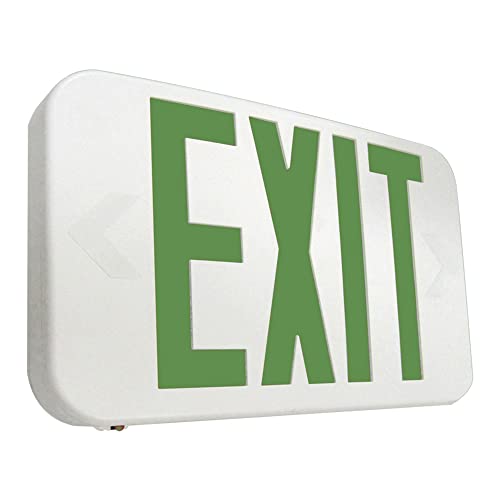 All Pro Emergency APX6G AC Only LED Exit Sign, Green Letters