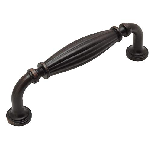 Cosmas 20 Pack 7123ORB Oil Rubbed Bronze Country Style Cabinet Hardware Ribbed Handle Pull – 3-3/4″ Inch (96mm) Hole Centers