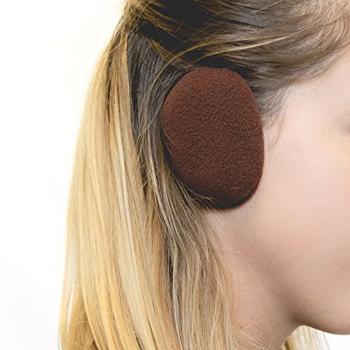 Sprigs Earbags Bandless Ear Warmers/Fleece Earmuffs with Thinsulate – Brown, Medium