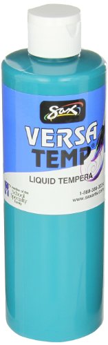 Sax Versatemp Heavy-Bodied Tempera Paint, Turquoise, 1 Pint – 1440693