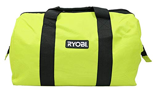 Ryobi Green Wide Mouth Collapsible Genuine OEM Contractor’s Bag w/ Full Top Single Zipper Action and Cross X Stitching