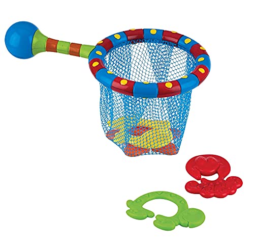 Nuby Splash n’ Catch Bath Time Fishing Set, Includes Four Link Toys, 5″