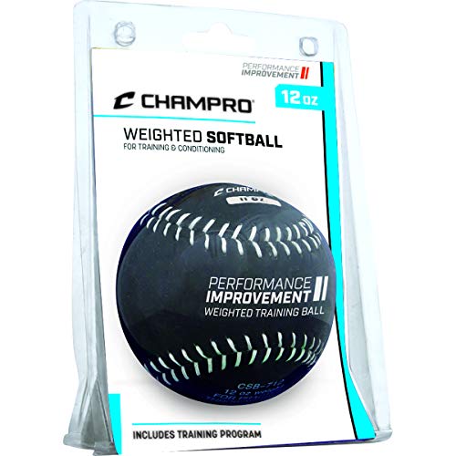 Champro Training Softball, Package (Black, 12-Inch/12-Ounce)