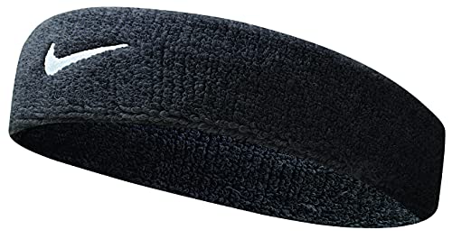 Nike Swoosh Headband (Black/White, Osfm)