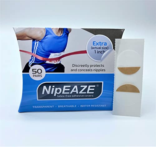 NipEaze – 4pack Value – The Original Transparent Nip Protector – Nipple Chafing Prevention; 62 pairs