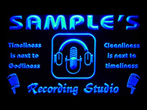 ADVPRO qm-tm Name Personalized Custom Recording Studio Microphone Neon Light Sign