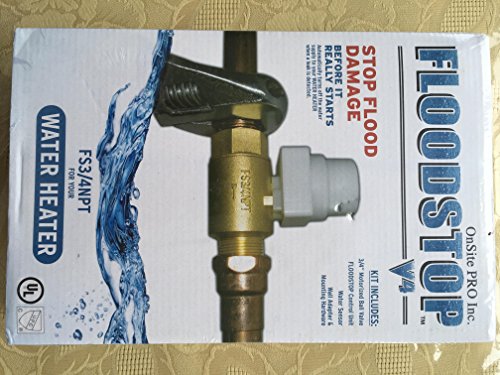 FloodStop Water Heater Auto-Shutoff Valve, FS3/4NPT, V4 Controller, Water Damage Prevention