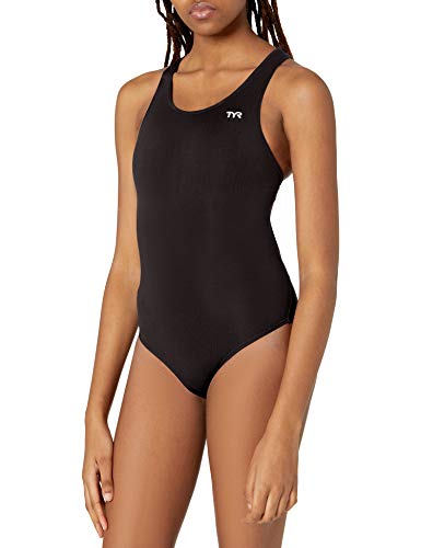 TYR Women’s Standard Durafast Elite Maxfit Swimsuit, Black, Size 38