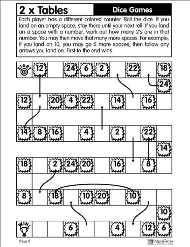 NewPath Learning 13-2004 Math Number Games Reproducible Workbook, Grade 2-3