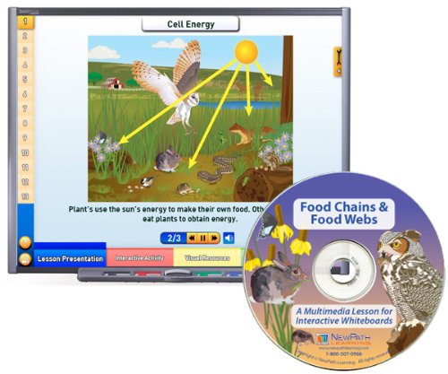 NewPath Learning Food Chains and Food Webs Multimedia Lesson, Single User License, Grade 6-10
