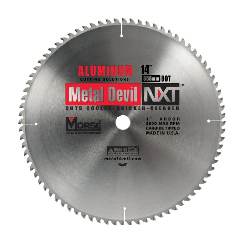 Morse CSM1480NAC Circular Blade for Cutting Aluminum, 14-Inch, 80 Teeth, multi, one size