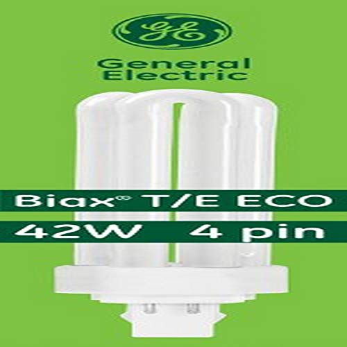 GE Energy Smart CFL Light Bulb, Triple Tube Biax Light Bulb, T4 Light Bulb, 42-Watt, 3200 Lumen, G24Q-4 4-Pin Base, Cool White, 10-Pack, Compact Fluorescent Light Bulb