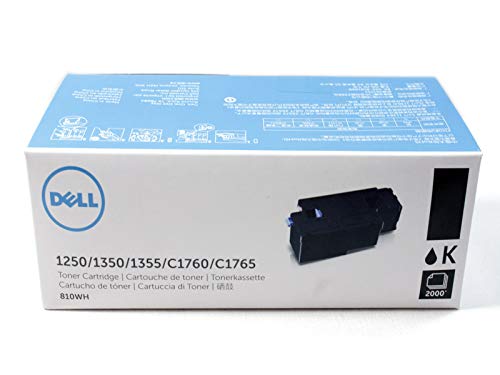 Dell 810WH 1250 1350 1355 C1760 C1765 Toner Cartridge (Black) in Retail Packaging, 1 Size