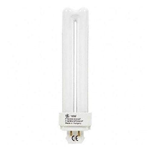 GE CFL Double Biax Light Bulbs, Linear Tube Lights, 18 Watt, G24Q-2 Base (10 Pack)