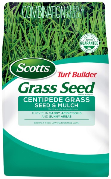 Scotts Turf Builder Grass Seed and Mulch Combination for Centipede Grass in Sandy, Acidic Soil, 5 lbs.