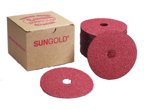 Sungold Abrasives 17206 5″ X 7/8″ Center Hole 80 Grit Aluminum Oxide Fiber Disc, 25-Pack