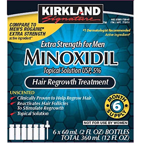 6 Months Kirkland Minoxidil 5% Extra Strength Hair Loss Regrowth Treatment Men, 12 Fl Oz (Pack of 6) | The Storepaperoomates Retail Market - Fast Affordable Shopping