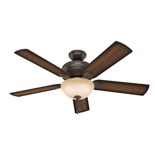 Hunter Matheston Indoor / Outdoor Ceiling Fan with Light and Pull Chain Control