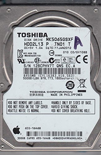 -Toshiba MK5065GSXF 500 GB SATA 2.5-inch Internal Hard Drive – 5400 RPM. Drive Only.