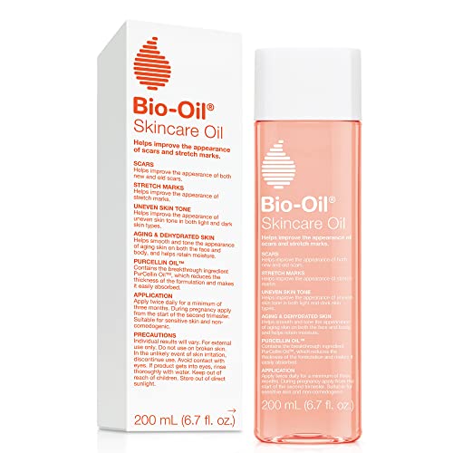 Bio-Oil Skincare Body Oil with Vitamin E, Serum for Scars and Stretchmarks, Face and Body Moisturizer for Sensitive Dry Skin, Dermatologist Recommended, Non-Comedogenic, For All Skin Types, 6.7 oz