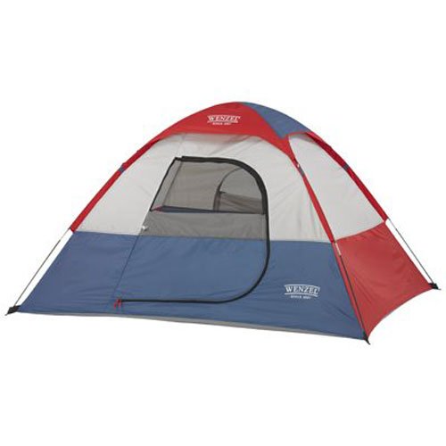 Wenzel Children’s Sprout Two-Person Dome Tent, Red/Blue/White, 6 x 5-Feet