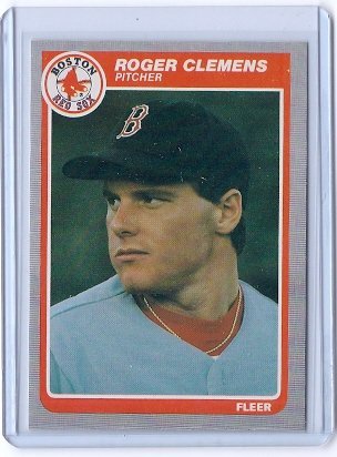 1985 Fleer Baseball Rookie Card #155 Roger Clemens