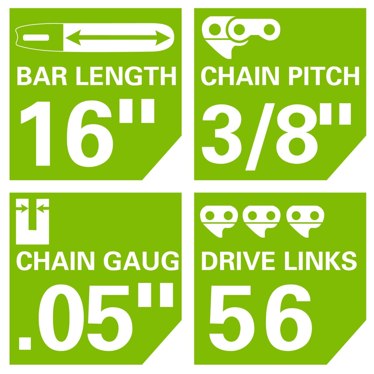 Greenworks 16-Inch Chainsaw Replacement Chain 29132 | The Storepaperoomates Retail Market - Fast Affordable Shopping