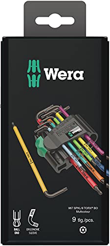 Wera Tools 05073599001 967 SPKL/9 TX BO SB L-Key Set Tamper-Proof TORX Screws, One Size, Multi