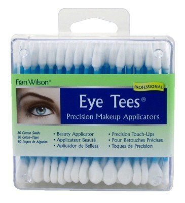 Fran Wilson EYE TEES COTTON TIPS 80 Count (3 PACK) – Precision Makeup Applicator, Double-sided Swabs with Pointed and Rounded Ends for Perfect Blending, Effective Cleaning and Precise Touch-ups