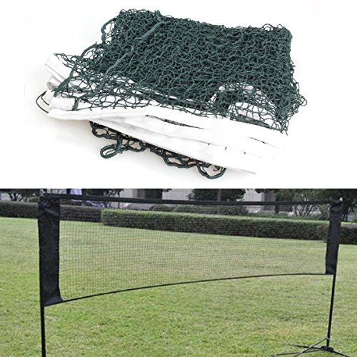 Vktech® Durable Lightweight and Portable 6m x 0.79m Professional Training Square Mesh Badminton Net for Training and Match (Green)