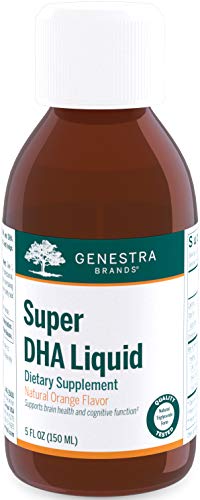 Genestra Brands Super DHA Liquid | Supports Brain Health and Cognitive Function | 5 fl. oz. | Natural Orange Flavor