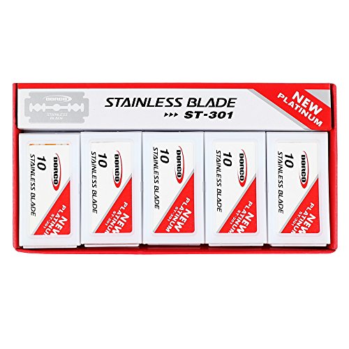 Dorco Platinum Stainless Double Edge Razor Blades – 10 Count (Pack of 10)