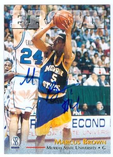Marcus Brown autographed Basketball Card (Murray State)