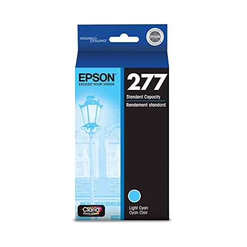 EPSON T277 Claria Photo HD Ink Standard Capacity Light Cyan Cartridge (T277520) for Select Epson Expression Printers