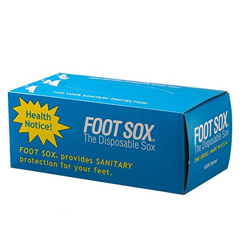 Foot Sox Original Sanitary Disposable Try on Socks (Mens Black)