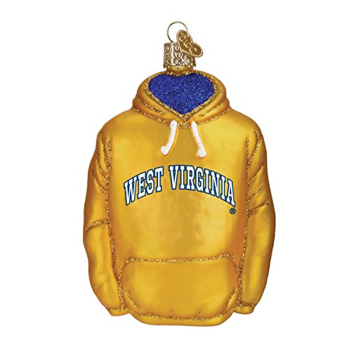 Old World Christmas Ornaments: West Virginia University Glass Blown Ornaments for Christmas Tree, Hoodie