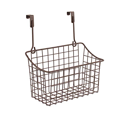 Spectrum Diversified Grid Storage Basket Over The Cabinet, Medium, Bronze