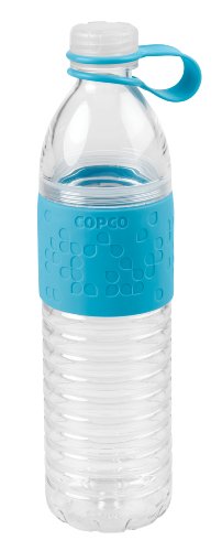 Wilton Copco Hydra Reusable Tritan Water Bottle with Spill Resistant Lid and Non-Slip Sleeve, 20-Ounce, Blue