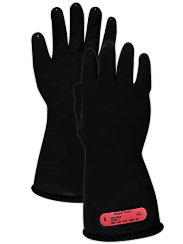 MAGID Class 0 Low-Voltage Rubber Insulating Linemen Safety Gloves, 1 Pair, 11” Long